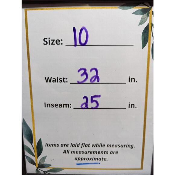 Talbots Black White Polka Dot Ankle Pants Size 10 Flat Front Pockets‎ 25" Inseam - Picture 9 of 9